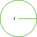 image of a circle with radius r